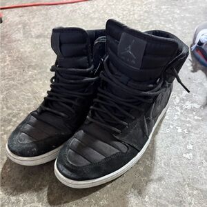 Jordan 1 Retro High Strap Black and White High-Top Sneakers